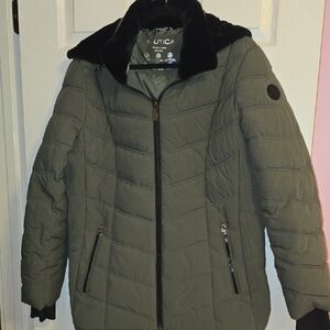 Nautica Women's Green Quilted Puffer Jacket
